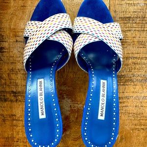 Gorgeous Multi-Colored Manolo Blahnik Sandals
